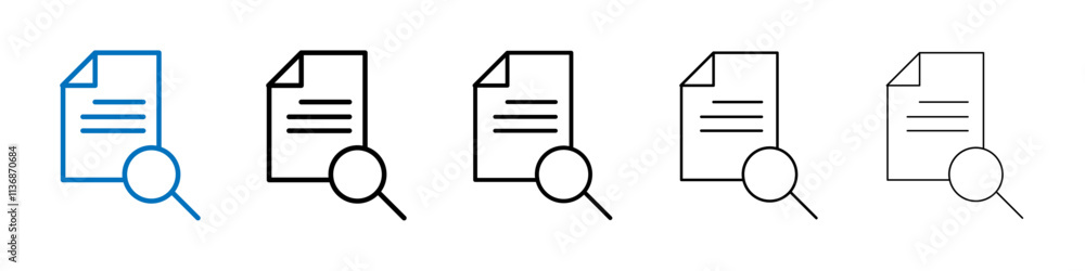Poster Case studies icon Outline vector logo for web ui