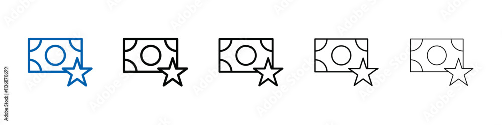 Poster cash bonus icon outline vector logo for web ui