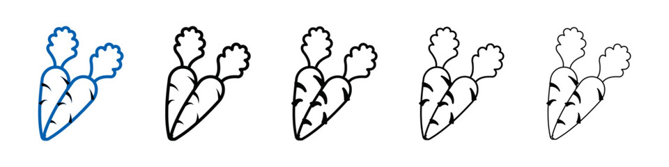carrot icon Outline vector logo for web ui