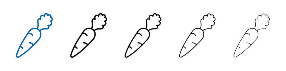 Carrot icon Outline vector logo for web ui