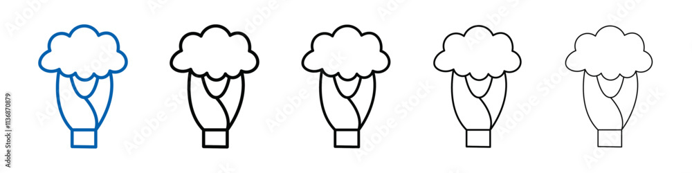 Poster celery icon outline vector logo for web ui
