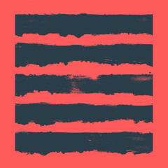 Abstract Hand Drawn Grunge Style Seamless Pattern Brushes Vector Set on Red Background. Endless Rough Brushstroke Design Element. Artistic Handdrawn Grungy Graphics Loopable Paintbrush Clipart Bundle