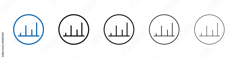 Poster Chart icon Outline vector logo for web ui