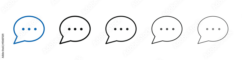 Poster chat icon outline vector logo for web ui