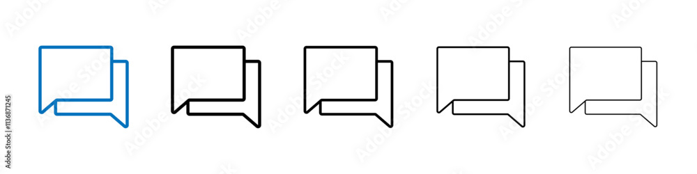 Poster Chat icon Outline vector logo for web ui