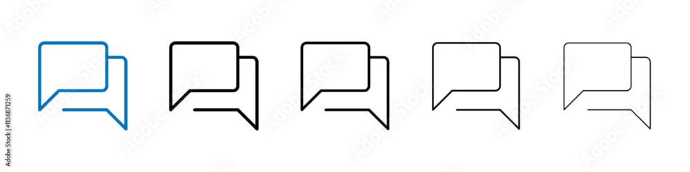 Poster chat icon outline vector logo for web ui
