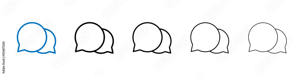 Poster chat icon outline vector logo for web ui