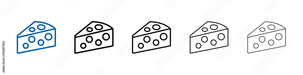 Poster cheese icon Outline vector logo for web ui