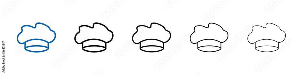 Poster Chef hat icon Outline vector logo for web ui