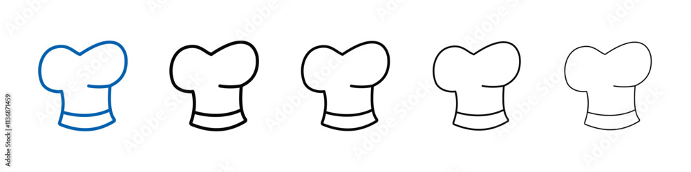 Poster Chef hat icon Outline vector logo for web ui