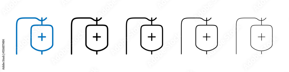 Poster chemotherapy icon outline vector logo for web ui