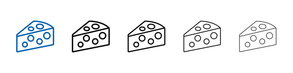 Fototapeta premium cheese icon Outline vector logo for web ui