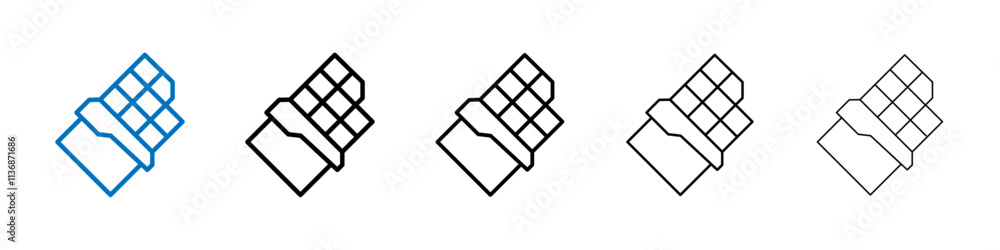 Poster Chocolate icon Outline vector logo for web ui