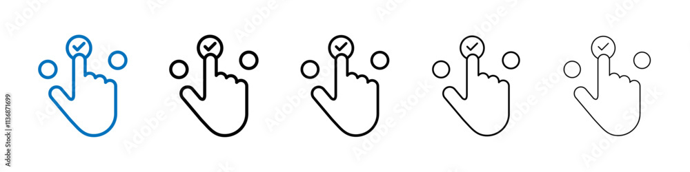 Aufkleber choice icon outline vector logo for web ui