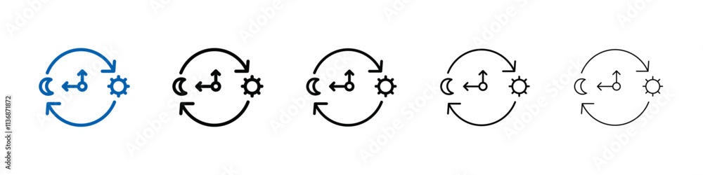Poster Circadian rhythms icon Outline vector logo for web ui