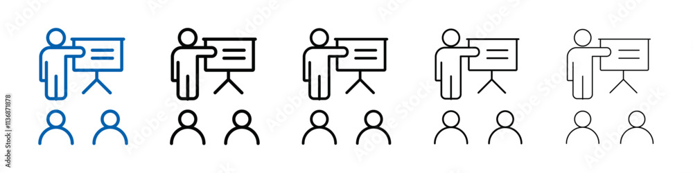 Poster classroom icon outline vector logo for web ui