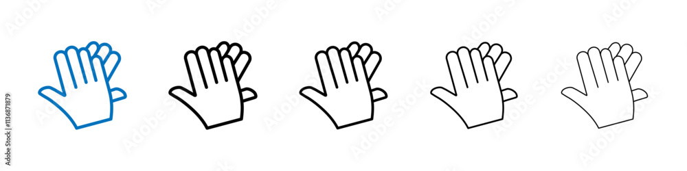 Poster Clap icon Outline vector logo for web ui
