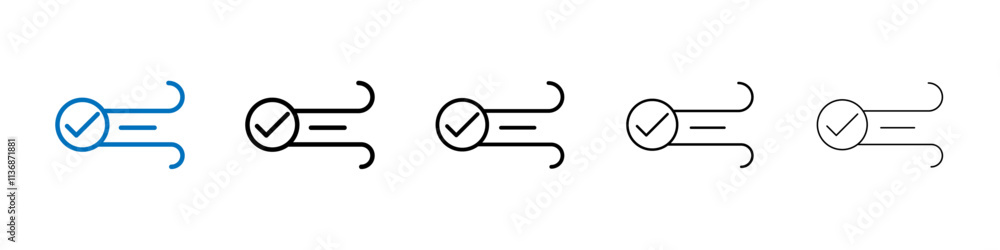 Poster clean air icon outline vector logo for web ui