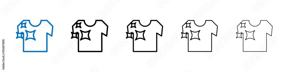 Poster clean clothes icon outline vector logo for web ui