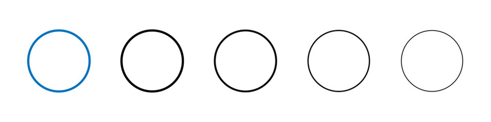 Circle icon Outline vector logo for web ui