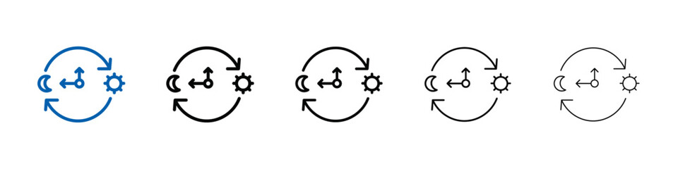 Circadian rhythms icon Outline vector logo for web ui