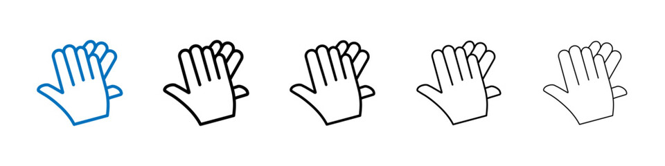 Clap icon Outline vector logo for web ui