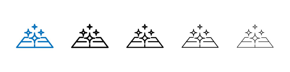 Clean floor surface icon Outline vector logo for web ui