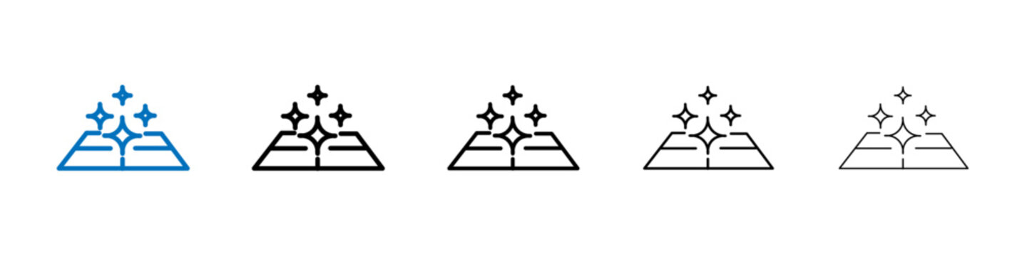 Clean floor surface icon Outline vector logo for web ui