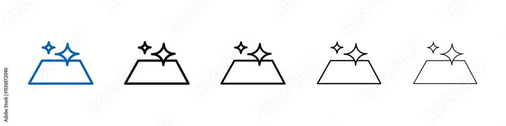 Poster clean surface icon outline vector logo for web ui