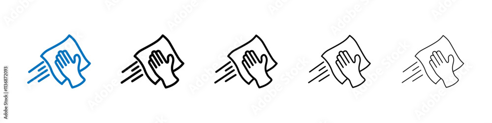 Poster Cleaning cloth icon Outline vector logo for web ui