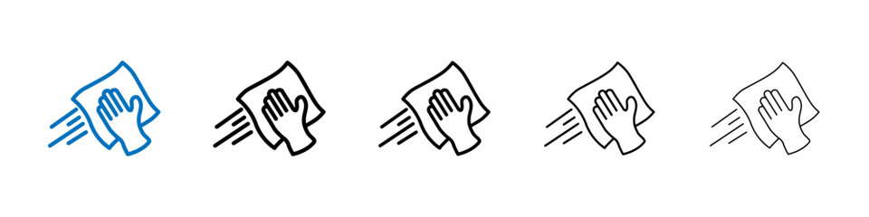 Obraz premium Cleaning cloth icon Outline vector logo for web ui