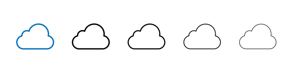 Cloud icon Outline vector logo for web ui