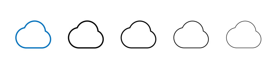 Cloud icon Outline vector logo for web ui