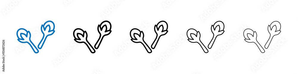 Poster Cloves icon Outline vector logo for web ui