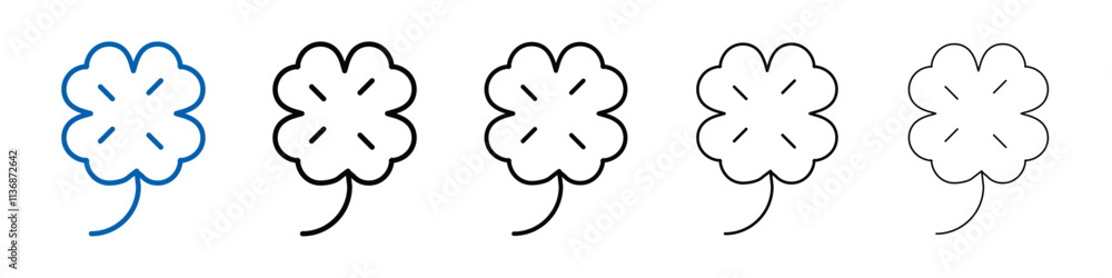 Aufkleber Clover icon Outline vector logo for web ui