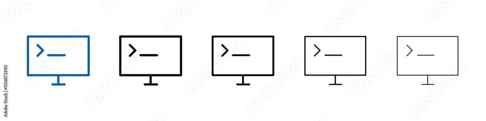 Poster Cmd or command icon Outline vector logo for web ui