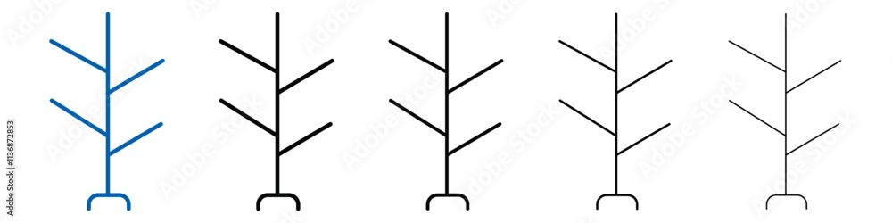 Poster Coat Stand Icon Outline vector logo for web ui
