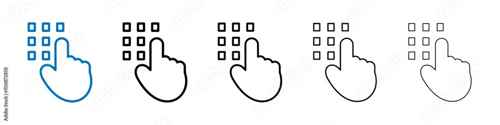 Poster Code lock icon Outline vector logo for web ui