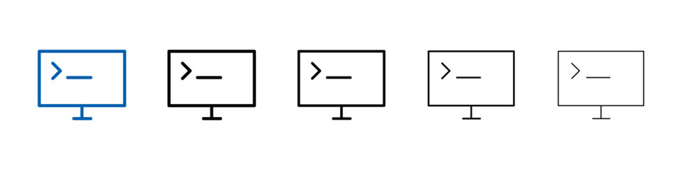 Cmd or command icon Outline vector logo for web ui
