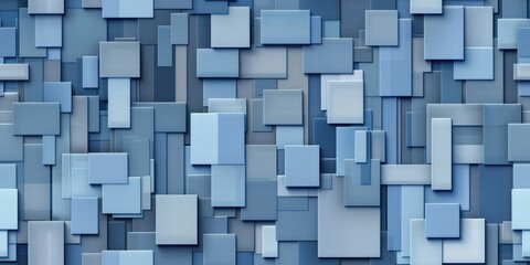 simple geometric background with layered rectangular shapes in varying sizes and tones of blue and gray,