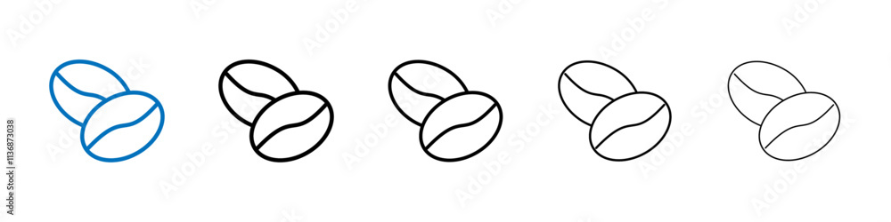 Poster Coffee beans icon Outline vector logo for web ui