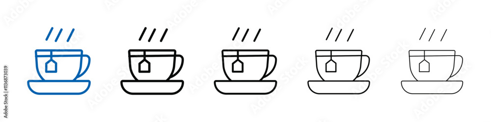 Poster coffee cup icon outline vector logo for web ui
