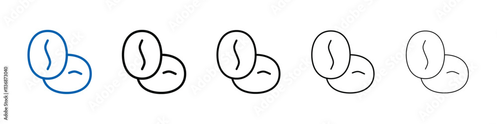 Poster coffee beans icon outline vector logo for web ui