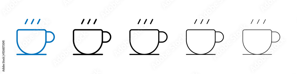 Poster coffee mug icon outline vector logo for web ui