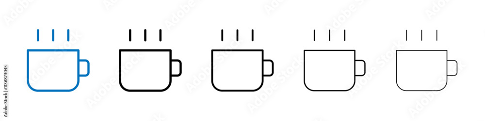 Poster coffee icon outline vector logo for web ui
