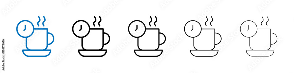 Poster Coffee time icon Outline vector logo for web ui