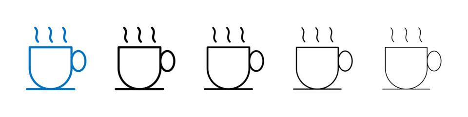 Coffee icon Outline vector logo for web ui