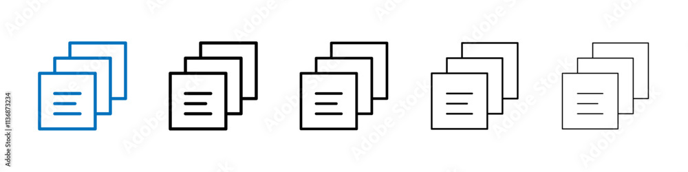 Poster collection icon outline vector logo for web ui