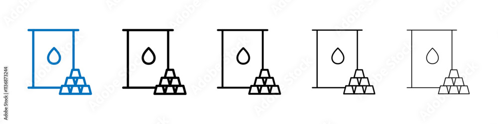 Poster commodity icon outline vector logo for web ui