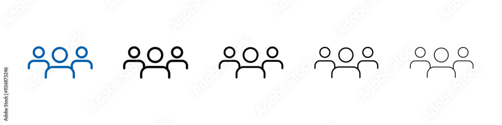 Poster community icon Outline vector logo for web ui